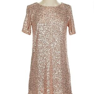 NWT - BB Dakota (Steve Madden) Sequin Dress Rose Gold Holiday Party XS